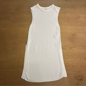 White Sleeveless Knit Sweater